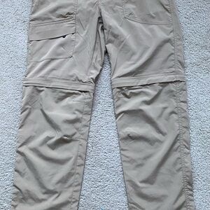 Columbia Women Khaki Convertible Cargo Hiking Pants (size 8 petite)